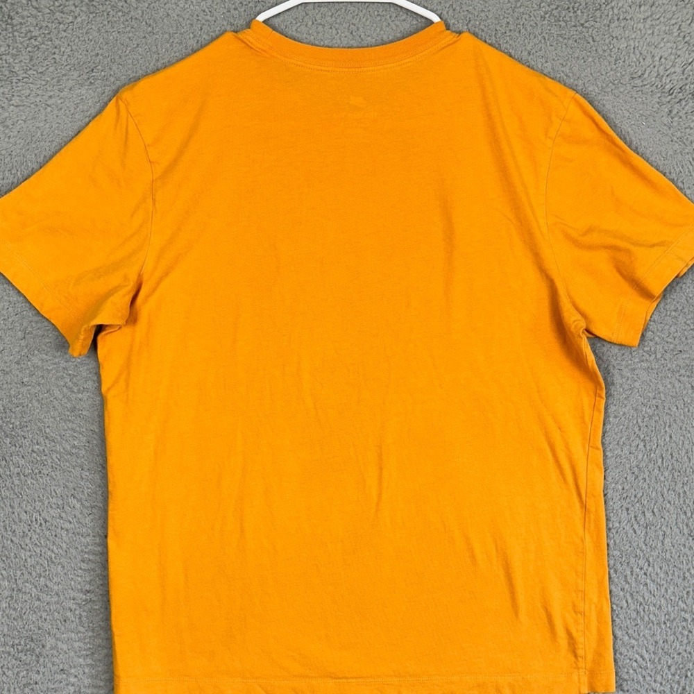 Nike T-Shirt Mens Medium Orange Futura‎ Logo Graphic Tee Crew Neck Short Sleeve - Picture 3 of 8